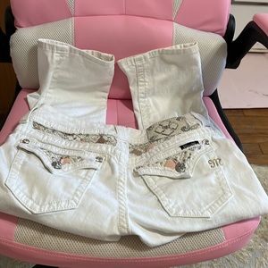 White Miss Me Capri jeans, 29, perfect condition